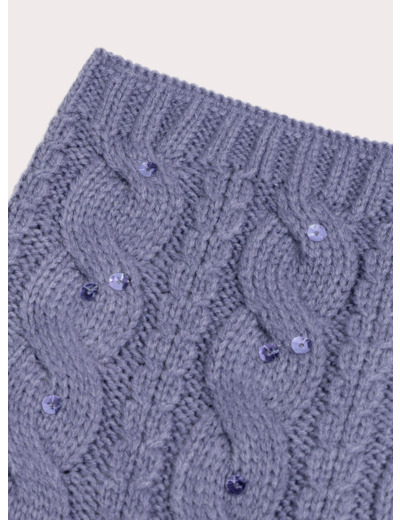 Snood violet à sequins pour fille