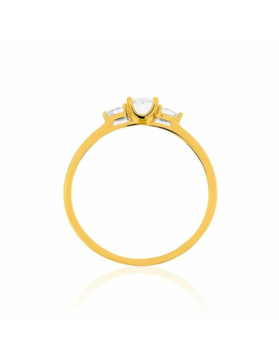 Bague JULIETTE en Or 375/1000 Jaune et Oxyde