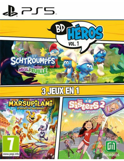 Pack Bd Heros Vol.1 ( Les Schtroumpfs Mission Malfeuille Sisters 2 Marsupilami