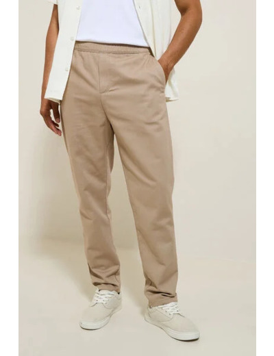 Pantalon jogger contenant du lin - Beige