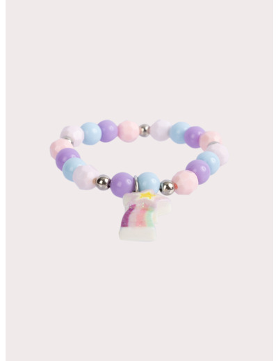 Parure collier et bracelet licorne pour fille