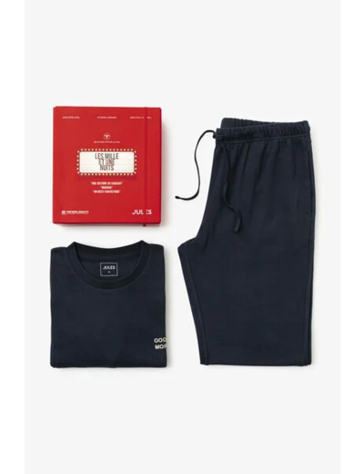 Coffret ensemble pyjama chaud - Bleu foncé