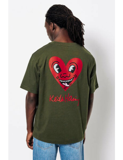 Tee shirt licence Keith Haring - Vert kaki