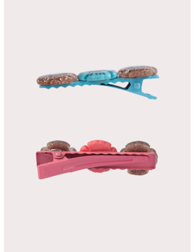 Lot de 3 barrettes fleuries pour fille