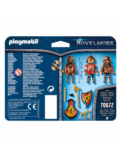 3 combattants Burnham Raiders Playmobil Novelmore 70672