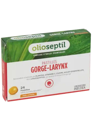 Olioseptil Pastille Gorge Larynx Miel Citron