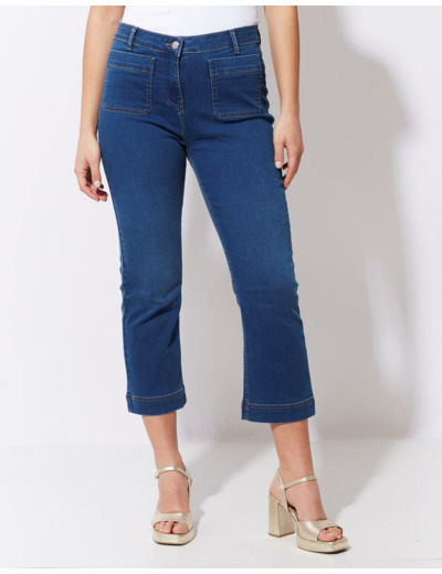 Jean cropped droit BLEU Femme