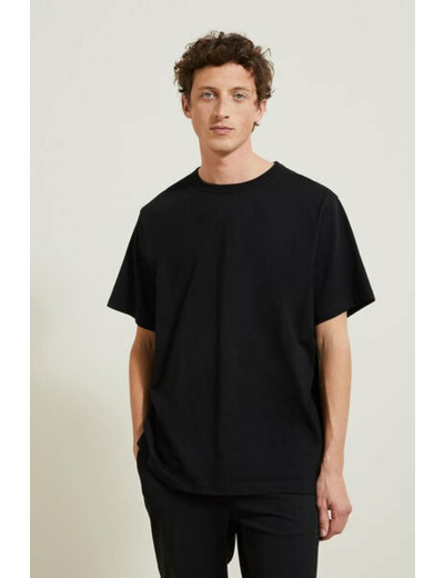 Tee shirt relax en coton - Noir