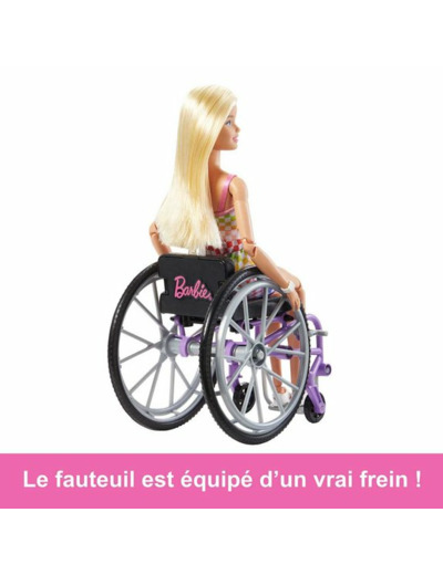 Barbie fashionistas blonde avec fauteuil roulant