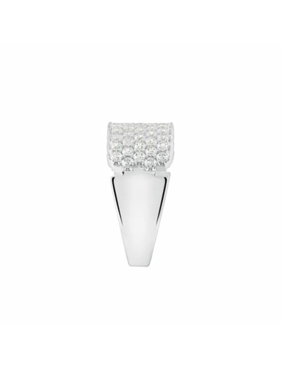 Bague CLEOR en Argent 925/1000 Blanc et Oxyde