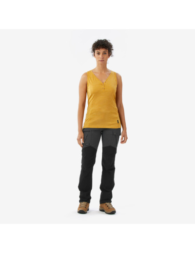 Débardeur en laine mérinos femme, Merino Fresh jaune