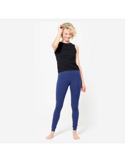 Legging de yoga effet seconde peau femme, indigo