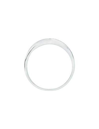 Bague CLEOR en Argent 925/1000 Blanc et Oxyde Blanc