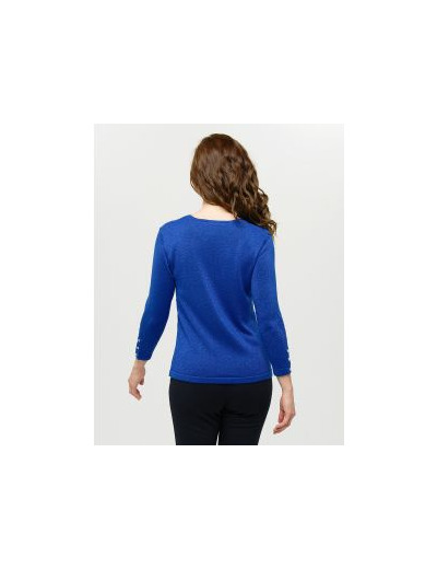 Pull bleu irisé chic