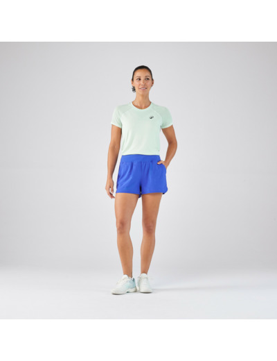 Short de tennis femme - TSH LIGHT F Bleu Electrique