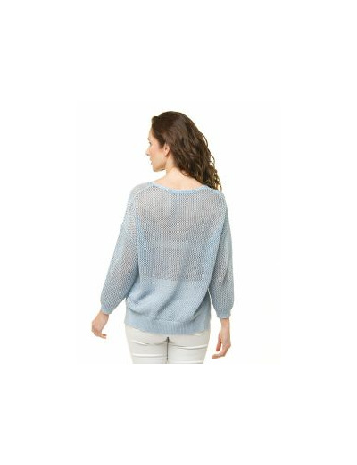 Pull bleu clair irisé