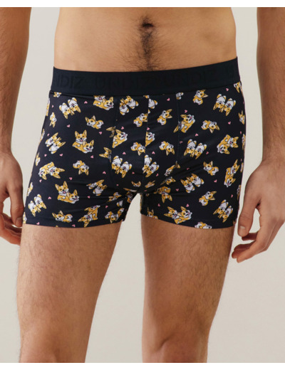 Boxer en microfibre à motifs