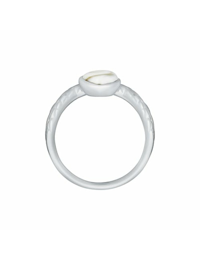 Bague CLEOR en Argent 925/1000 Blanc et Œil De Sainte Lucie