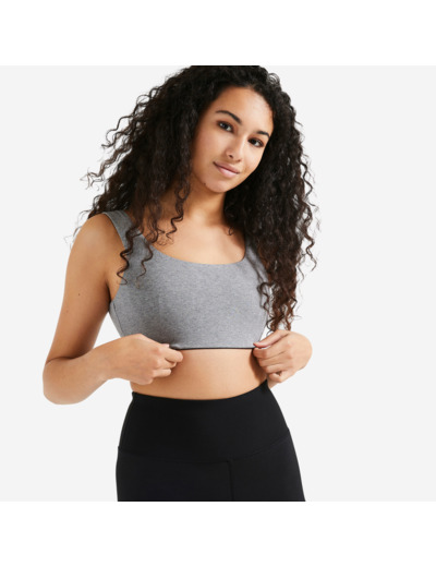 Brassière fitness maintien léger 120 grise