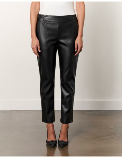 Pantalon 7/8 fuselé uni NOIR Femme