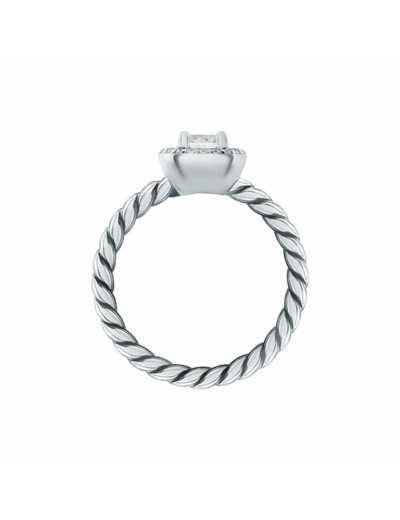 Bague CLEOR en Argent 925/1000 et Oxyde Blanc