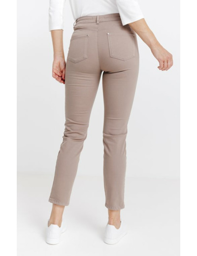 Pantalon 7/8 Brodé En Coton Viscose