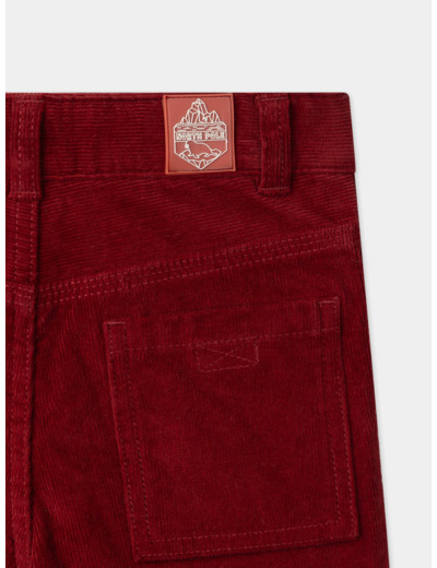 Pantalon en velours rouge