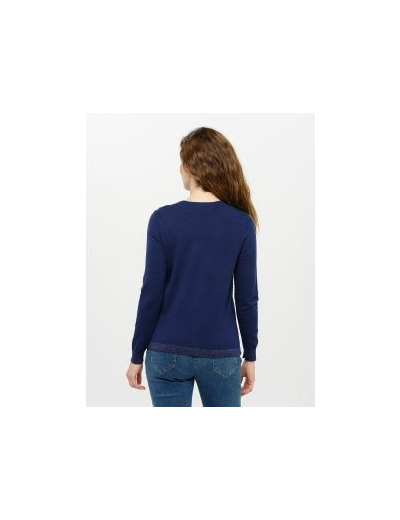 Pull bleu marine rayures