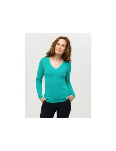 Pull vert laine cachemire