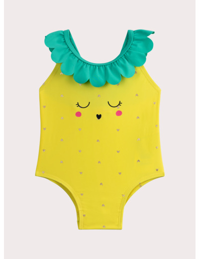 Maillot de bain 1 pièce ananas pour bébé fille