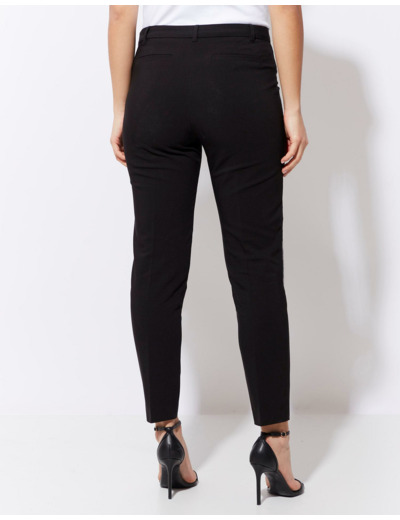 Pantalon long cigarette uni NOIR Femme