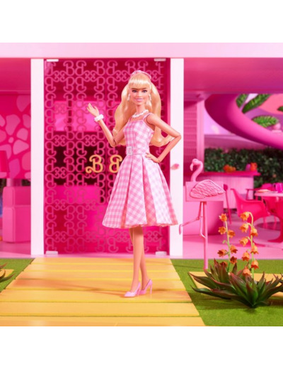 Barbie le film : Poupée Barbie en robe vichy rose