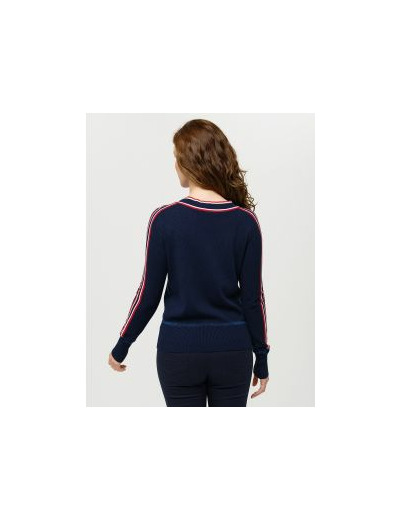 Pull V marine sport chic