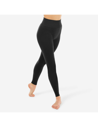 Legging de danse moderne taille haute femme, noir