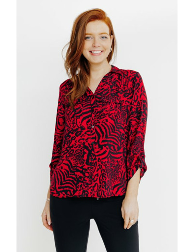 Chemise Imprime Peau De Bete Boutonnee