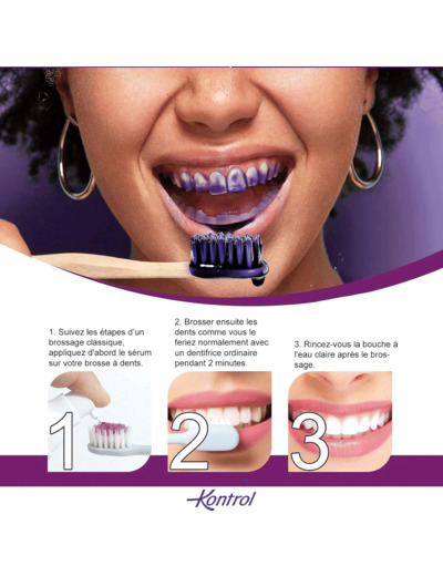 Kontrol - Dentifrice Violet de blanchiment - Sérum Correcteur de Couleur 30ml