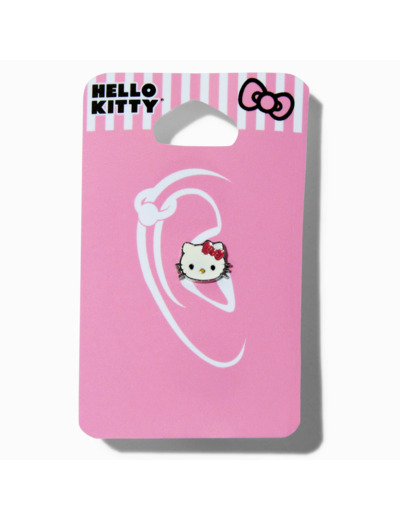 Boucle d’oreille pour piercing au cartilage 1,2 mm visage en acier inoxydable Hello Kitty®