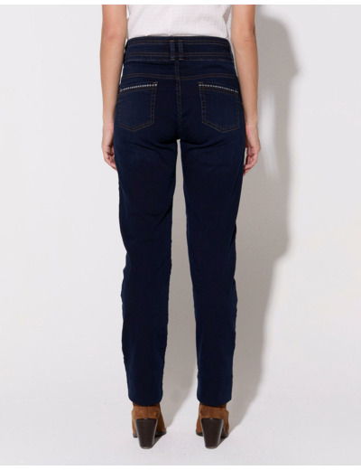 Jean long slim MARINE Femme