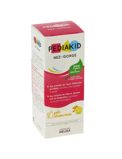 Pédiakid Nez Gorge Sirop Miel Citron 125ml