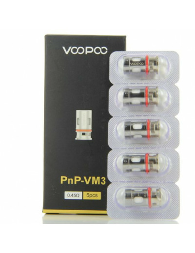 Pack de 5 résistances Pnp-VM3 0.45ohm Vinci Voopoo