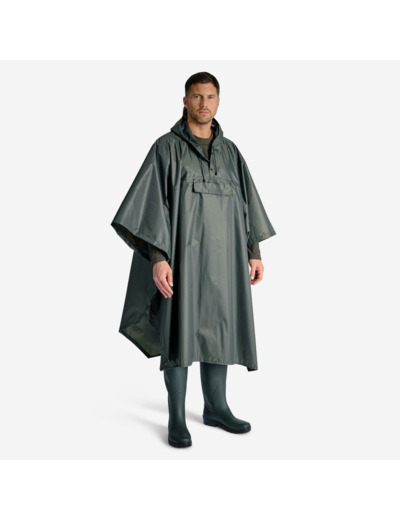 PONCHO DE PLUIE LONG IMPERMEABLE 500 VERT