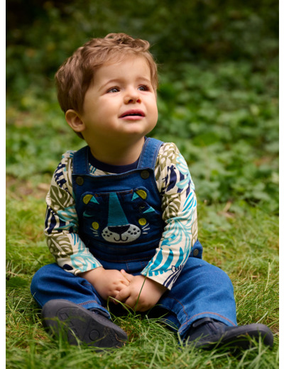 T-shirt blanc et bleu réversible pour bébé garçon