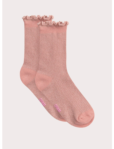 Chaussettes lilas pailletés pour fille