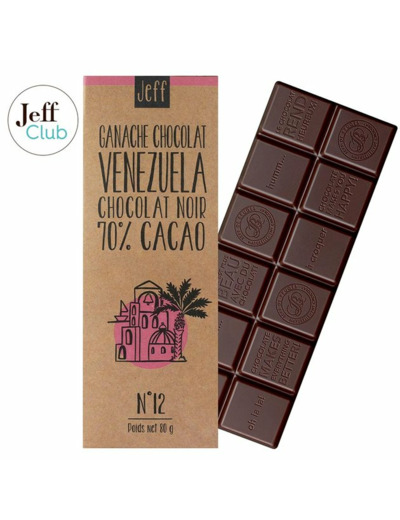 Tablette N°12 Chocolat noir 70% éclats de fèves de cacao