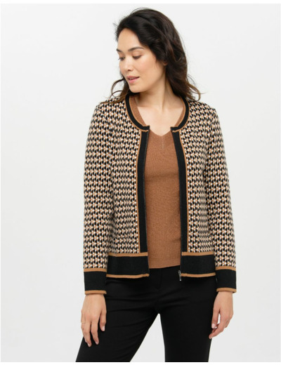 Gilet Jacquard beige