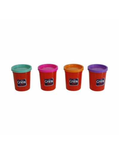 4 pots de pâte à modeler couleurs vives