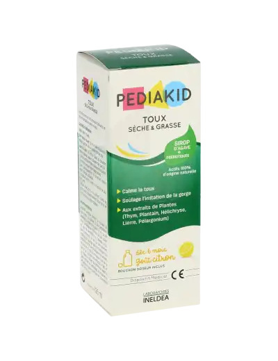 Pédiakid Toux Sèche Et Grasse Sirop Citron Fl/125ml