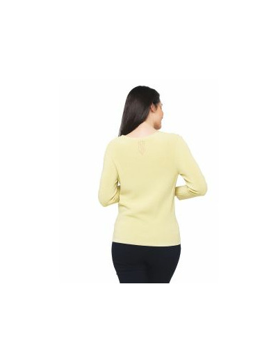 Pull jaune irisé