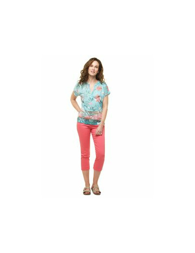 Pantacourt jegging corail