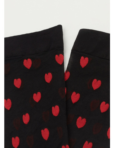 Chaussettes à motif cœurs intégral